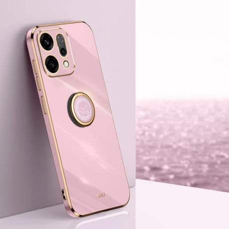 Чехол XINLI Straight Edge с держаталем-подставкой на OPPO Reno14 5G Global - фиолетовый