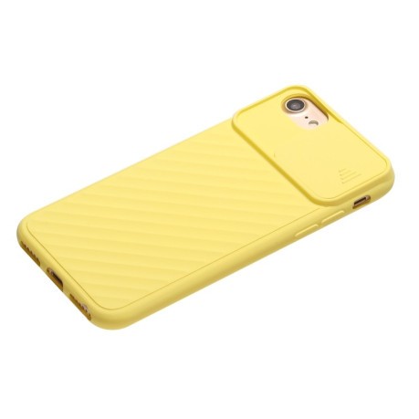 Чехол Sliding Camera на iPhone SE 3/2 2022/2020/7/8 - желтый