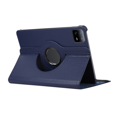 Чехол-книжка 360 Degree Rotation Litchi для Xiaomi Pad 7 Pro / Pad 7 - синий