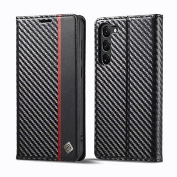 Чохол-книжка LCIMEEKE Carbon Fiber  для Samsung Galaxy S25+ 5G - Black