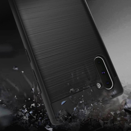 Противоударный Чехол Brushed Metal Armor на Samsung Galaxy Note 10 -белый