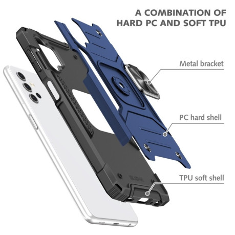 Протиударний чохол Magnetic Armor with Holder для Samsung Galaxy A32 5G-синій