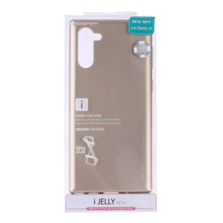 Ударозащитный чехол MERCURY GOOSPERY i-JELLY на Samsung Galaxy Note 10- золотой