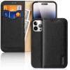 Шкіряний чохол-книжка DUX DUCIS Hivo Series на iPhone 15 Pro Max-чорний