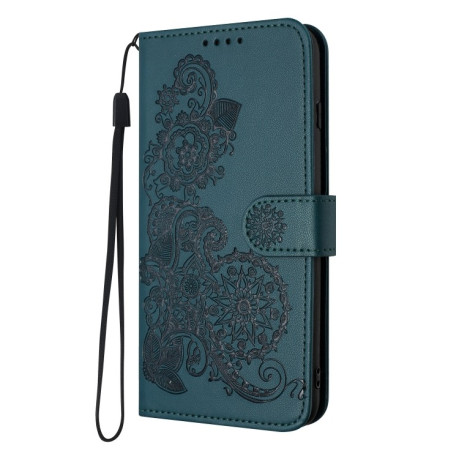 Чехол-книжка Totem Embossed Magnetic Leather на Samsung Galaxy A55 - зеленый