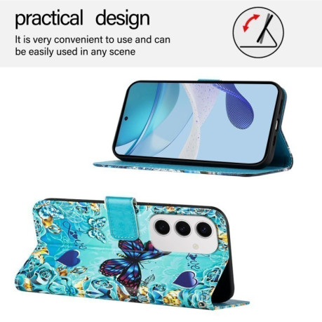 Чохол-книжка Pattern Plain Weave для Samsung Galaxy S24 FE 5G - Love Butterfly