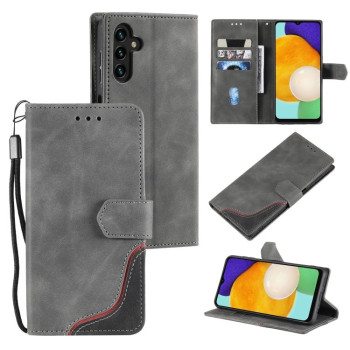 Чехол-книжка Three-color Stitching для Samsung Galaxy A04s/A13 5G - серый