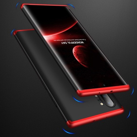 Противоударный чехол GKK Three Stage Splicing Full Coverage на Samsung Galaxy Note10+Plus- черно-красный