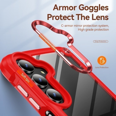 Противоударный чехол Lens Protection на Samsung Galaxy A16 5G - красный