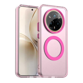 Противоударный чехол Candy Magsafe PC Hybrid TPU для Realme 14 Pro+ 5G - красный