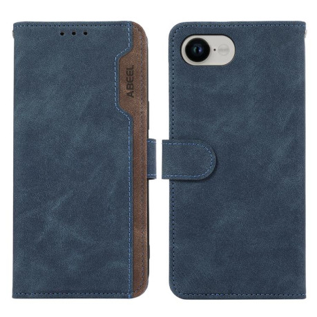 Чохол-книжка ABEEL Color Block Magnetic RFID Leather для iPhone 16e - синій