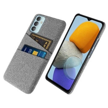 Протиударний чохол Cloth Texture with Dual Card Slots для Samsung Galaxy M23 5G - світло-сірий