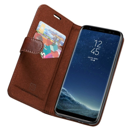 Шкіряний чохол-книга DG.MING Genuine Leather Samsung Galaxy S8 /G950- кавовий