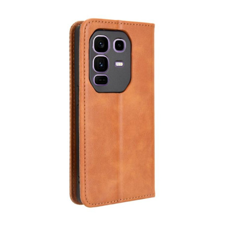 Чохол-книжка Magnetic Buckle Retro Crazy Horse Texture на Infinix Note 50 Pro+ - коричневий