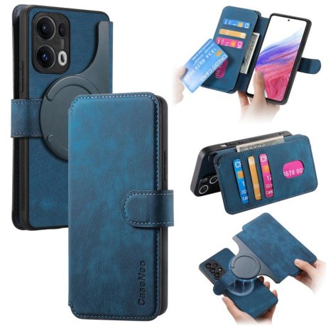 Чохол-книжка CaseNeo MagSafe RFID Anti-theft Retro Leather для OPPO Reno13 Pro - синій