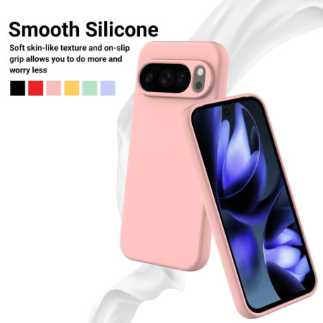 Силиконовый чехол Solid Color Liquid Silicone на Google Pixel 10 Pro XL - розовый