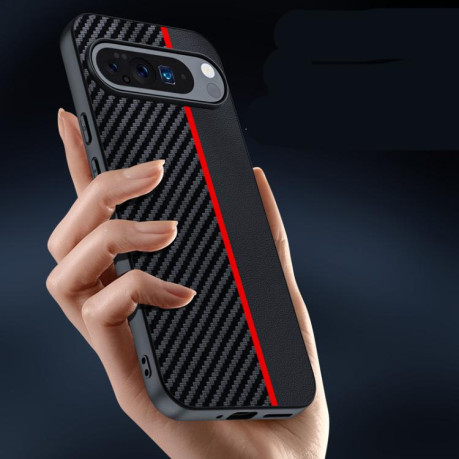Протиударний чохол Carbon Fiber Texture Printing для Google Pixel 10/10 Pro - чорно-синій