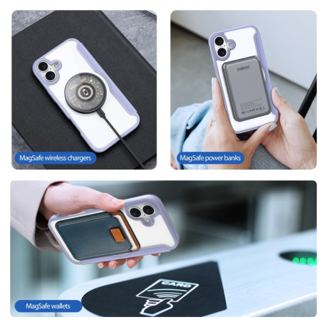 Чехол-книжка DUX DUCIS Skin X Pro Series Magsafe на iPhone 16 - фиолетовый