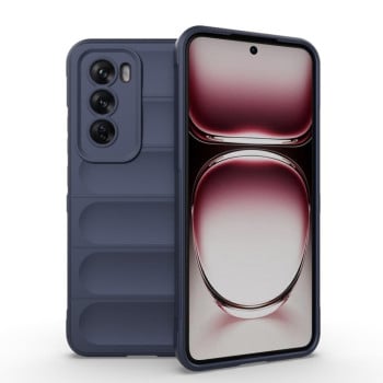 Силиконовый чехол Magic Flannel для OPPO Reno 12 Pro Global - синий