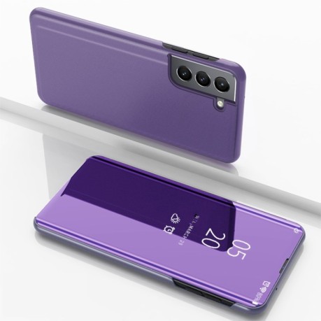 Чехол книжка Clear View для Samsung Galaxy S22 5G - фиолетово-синий