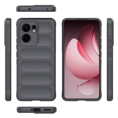 Силіконовий чохол Magic Flannel для OPPO Reno13 F/Reno13 FS- темно-сірий