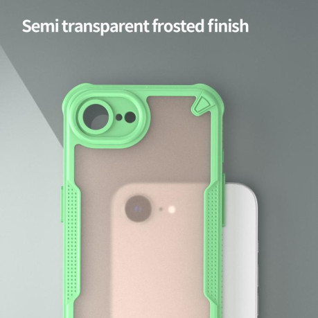 Противоударный чехол Armor Glaze PC Hybrid для iPhone 16e - зеленый