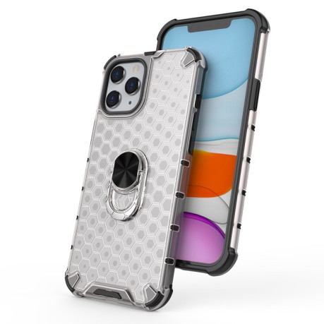 Протиударний чохол Honeycomb Ring Holder на iPhone 12 Mini - червоний
