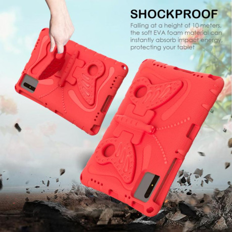 Противоударный чехол Butterfly Bracket EVA для Xiaomi Redmi Pad 2 /SE 11 2025 - красный
