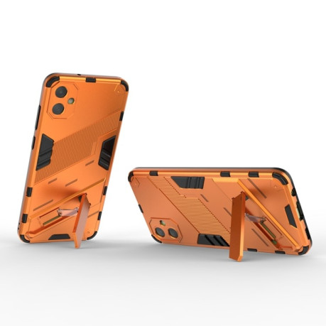 Противоударный чехол Punk Armor для Samsung Galaxy A05 - оранжевый