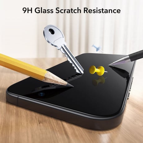 Комплект защитного стекла ESR UltraFit Tempered Glass 2-pack на iPhone 17 Pro - transparent