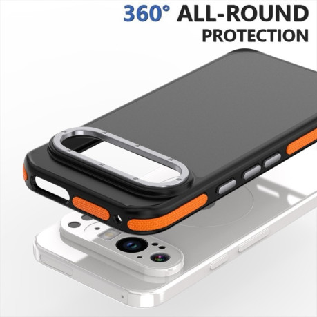 Противоударный чехол Dual-Color Skin Feel Shockproof Series на Google Pixel 9 Pro XL - оранжевый