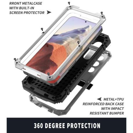 Противоударный чехол R-JUST Life Waterproof для  Samsung Galaxy S25 5G - серебристый