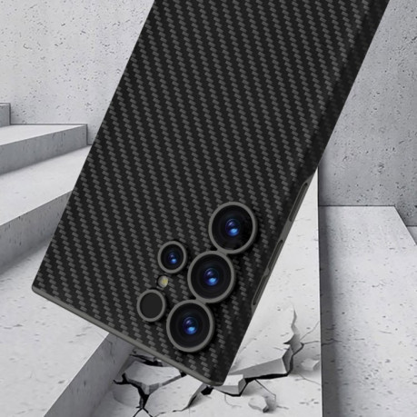 Чохол GKK Skin-feeling Leather для Samsung Galaxy S25 Ultra 5G - Carbon Fiber