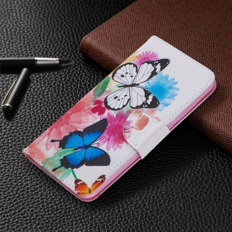 Чехол-книжка Colored Drawing Series на Xiaomi Redmi 10X / Note 9 - Butterfly