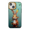 Чехол-книжка Cute Animal Pattern Series для iPhone 15 - Rabbit