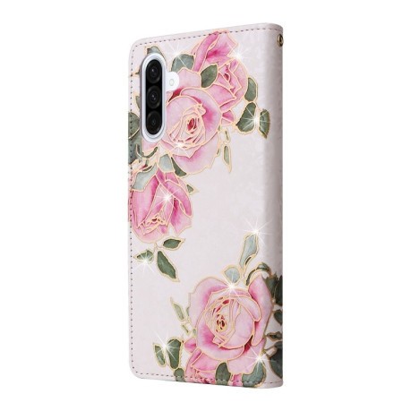 Чехол-книжка Bronzing Painting RFID для Samsung Galaxy A26 5G - Flower