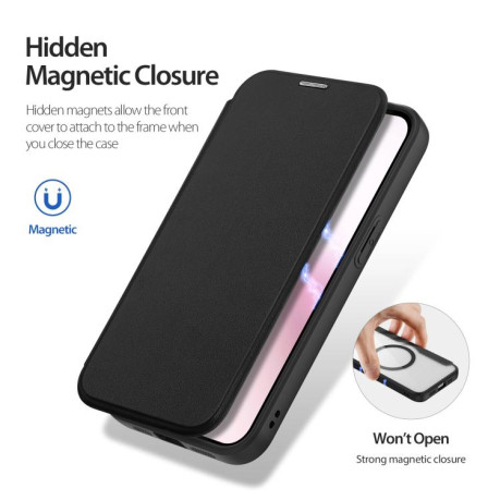 Чехол-книжка DUX DUCIS Skin X Pro Series Magsafe на iPhone 16e - черный