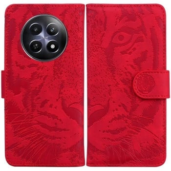 Чехол-книжка Tiger Embossing для Realme 13 5G/12 5G/12X 5G - красный