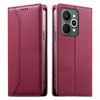 Чехол-книжка Escase из эко-кожи с магнитом и RFID для Realme 15 5G / Realme 15 Pro 5G — бордовый