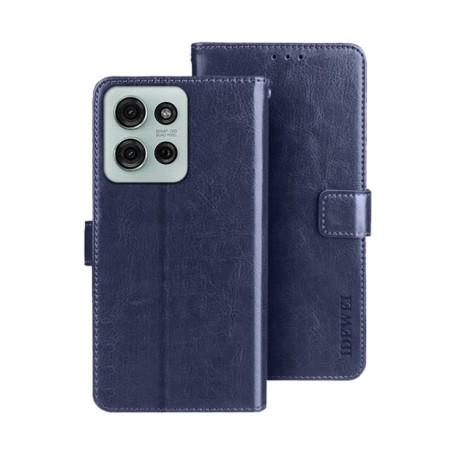 Чохол-книжка idewei Crazy Horse Texture для Motorola Moto G75 5G - синій