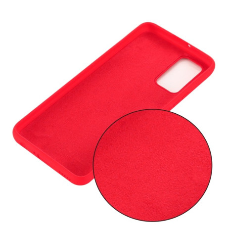 Силіконовий чохол Solid Color Liquid Silicone Samsung Galaxy S20 FE - червоний