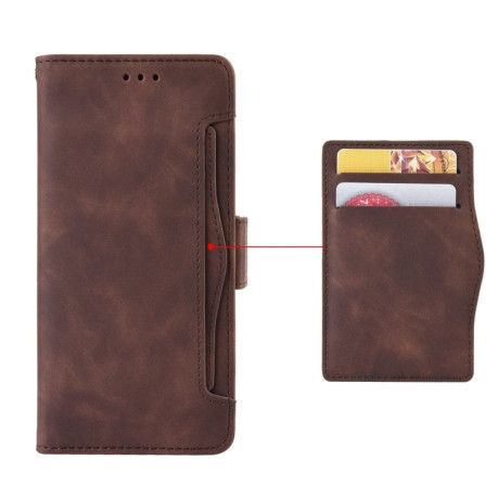 Чехол-книжка Skin Feel Calf на Infinix Hot 50 4G - коричневый