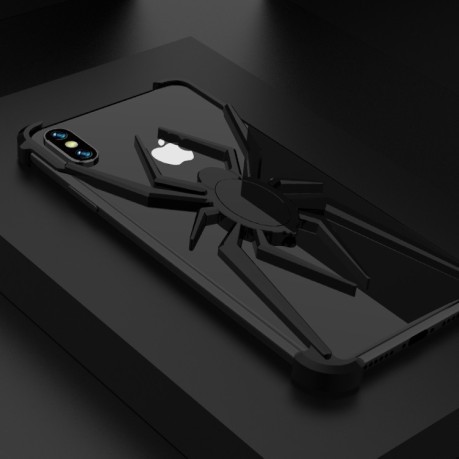 Металевий чохол-бампер R-JUST Buckle Spider Mobile на iPhone XS MAX - чорний