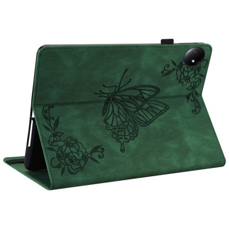 Чохол-книжка Butterfly Flower Embossed Leather на Xiaomi Redmi Pad SE 8.7 - зелений