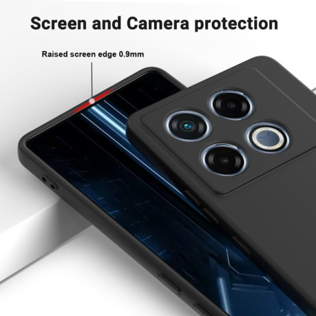 Силіконовий чохол Solid Color Liquid Silicone на Infinix GT 20 Pro - чорний