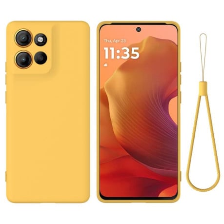 Силіконовий чохол Solid Color Liquid Silicone Motorola Moto G15 Power - жовтий
