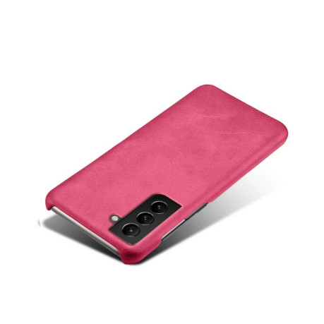 Противоударный чехол Calf Texture для Samsung Galaxy S22 - пурпурно-красный