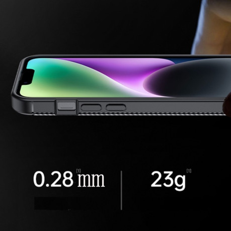 Ударозахисний чохол HMC Carbon Fiber Texture на iPhone 16e - чорний