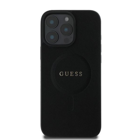 Оригинальный чехол Guess Saffiano MagSafe на iPhone 16 Pro - Black