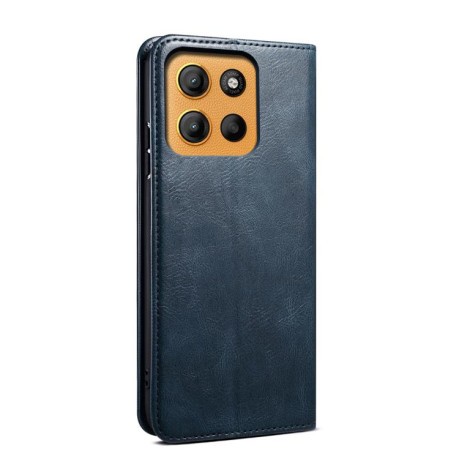 Чохол-книжка Simple Wax Crazy Horse Motorola Moto G15 - синій